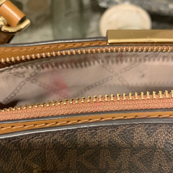 Michael Kors Elegant Brown and Tan Satchel - Picture 7 of 9